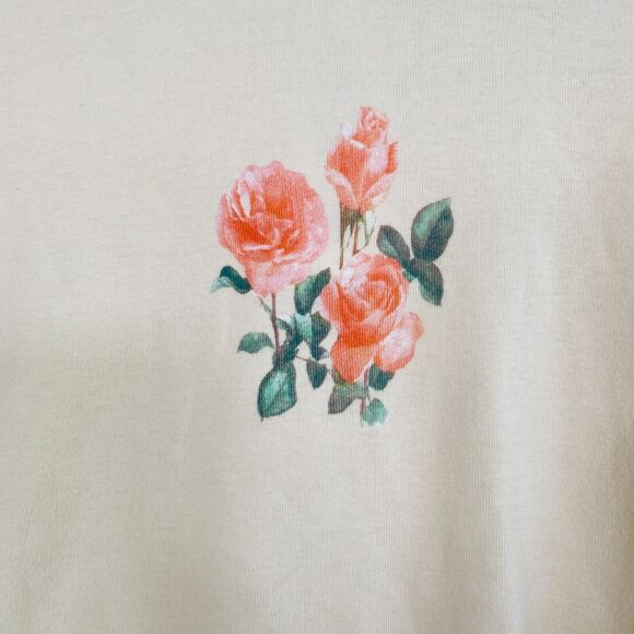 Urban Outfitters Crop Top Womens Small Flower Floral Scallop Truly Madly Deeply - Picture 2 of 10